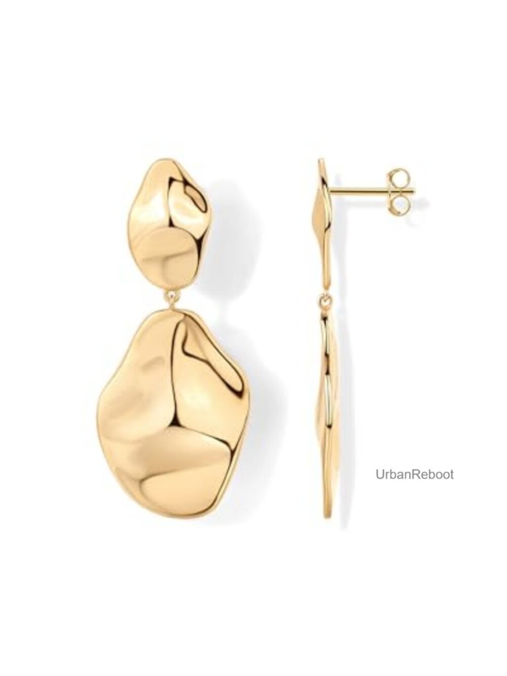 14K Gold Plated Teardrop Drop Dangle Earrings for Women